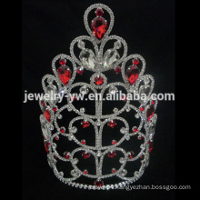 Wholesale fashion red crystal women tiaras crowns
